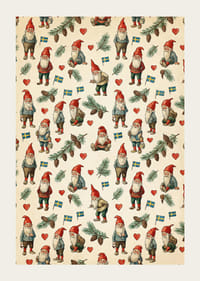 Kerstsfeer met Kerstmannen en Zweedse vlaggen-3