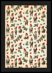 Kerstsfeer met Kerstmannen en Zweedse vlaggen-4