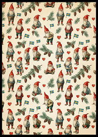 Christmas atmosphere with Santas and Swedish flags-6
