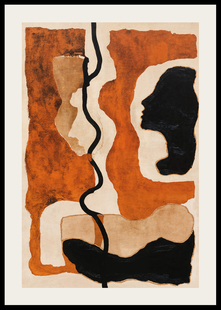 Betoverende aardtinten die schaduwen en vormen met elkaar verweven.-12