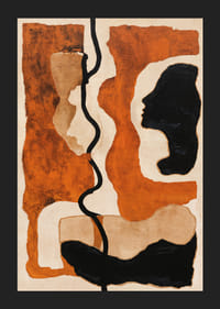 Betoverende aardtinten die schaduwen en vormen met elkaar verweven.-5