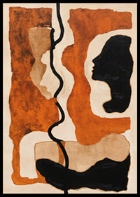 Captivating earth tones that intertwine shadows and shapes.-6