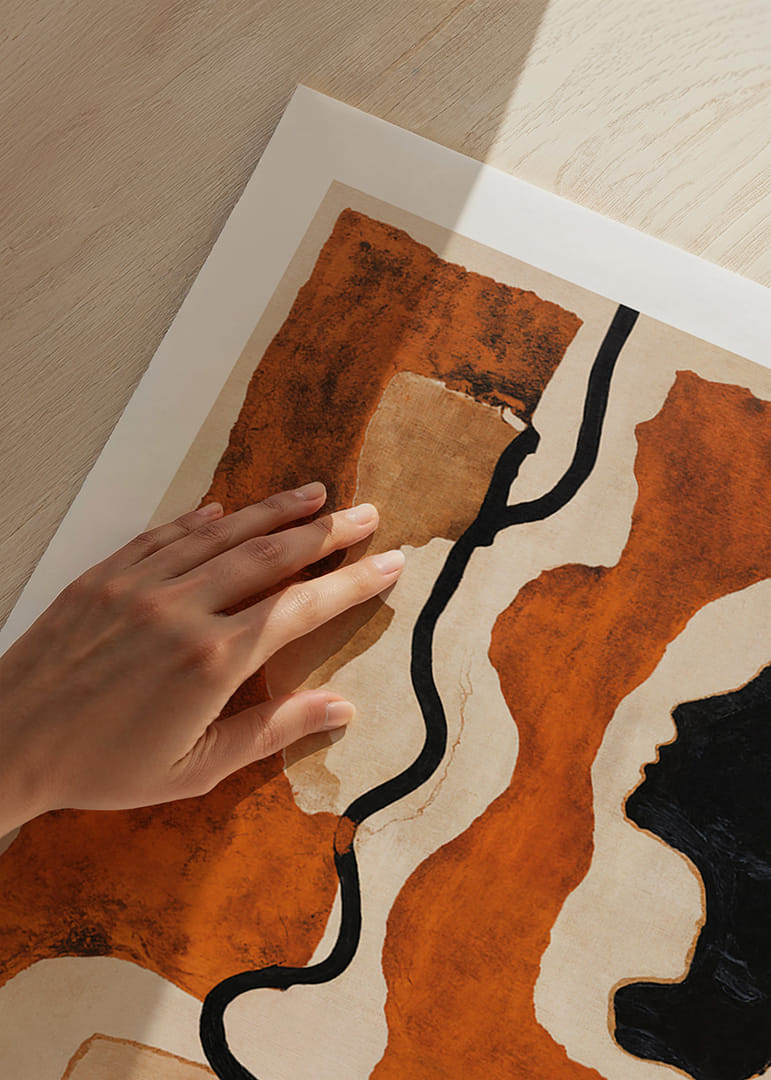 Captivating earth tones that intertwine shadows and shapes.-12