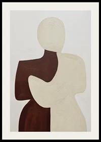 Two silhouettes in a harmonious embrace.-2