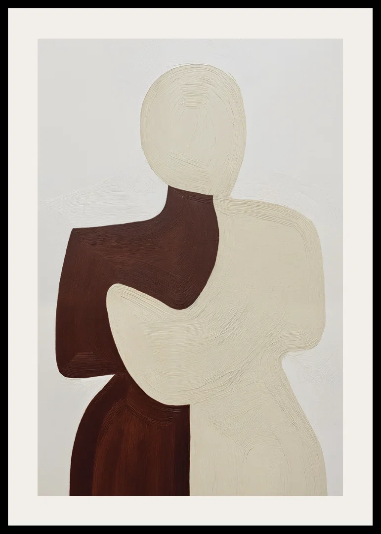 Two silhouettes in a harmonious embrace.-12
