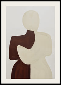 To silhuetter i en harmonisk omfavnelse.-2