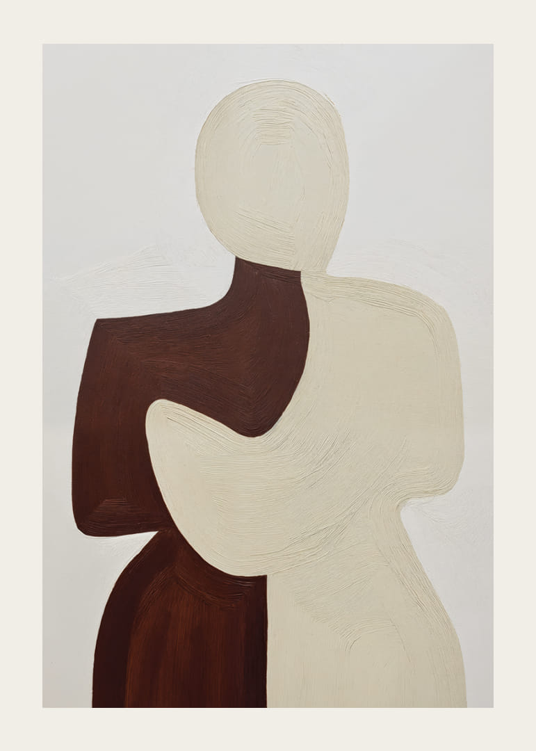 To silhuetter i en harmonisk omfavnelse.-12