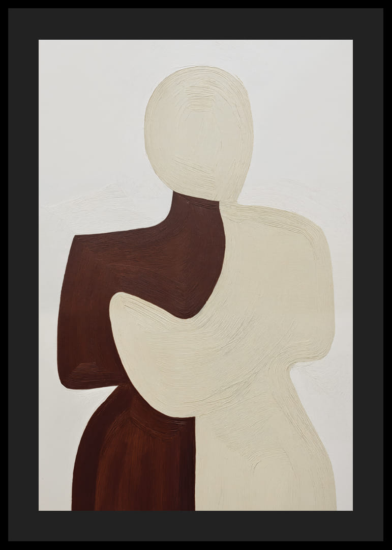 To silhuetter i en harmonisk omfavnelse.-12