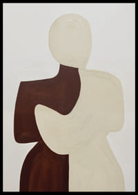 Zwei Silhouetten in harmonischer Umarmung.-2