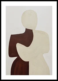 Two silhouettes in a harmonious embrace.-0