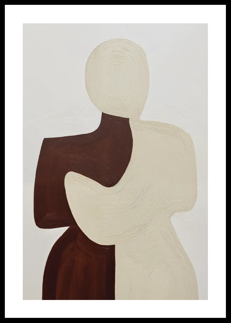 Two silhouettes in a harmonious embrace.-12