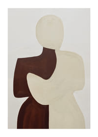 Zwei Silhouetten in harmonischer Umarmung.-1