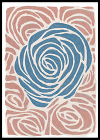 Víriaca symfónia modrých a ružových farieb, ktoré vytvárajú harmóniu.-0