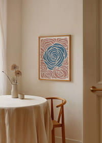 Víriaca symfónia modrých a ružových farieb, ktoré vytvárajú harmóniu.-2