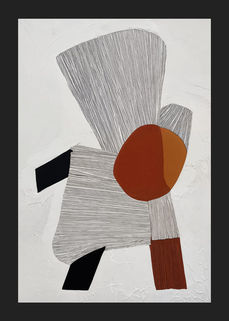 Las formas abstractas crean un equilibrio armonioso y atraen al espectador.-12