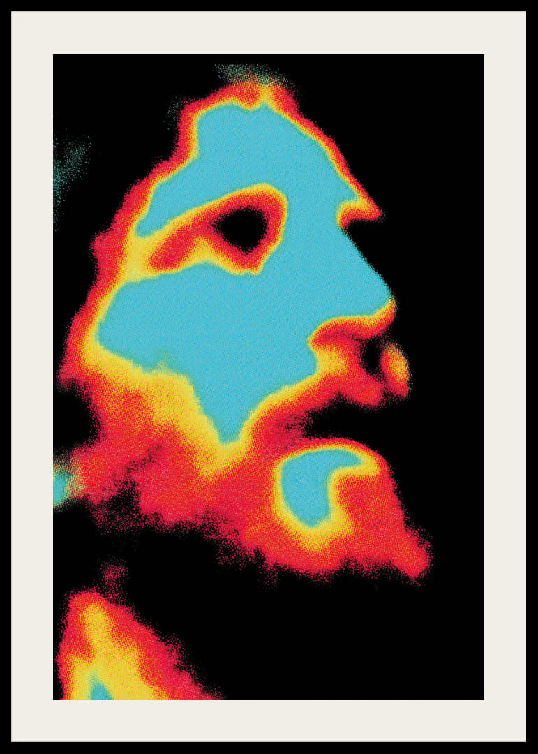 Farebný plagát s intenzívnou a tajomnou aurou.-12