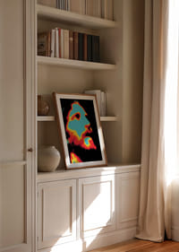 Farebný plagát s intenzívnou a tajomnou aurou.-4