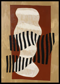 Dynamische Abstraktion mit harmonischen Formen und kühnen Kontrasten.-2