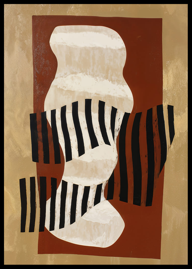 Dynamische Abstraktion mit harmonischen Formen und kühnen Kontrasten.-12