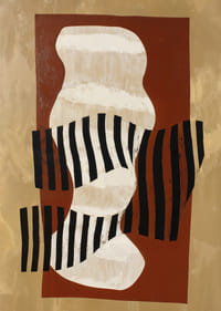 Dynamische Abstraktion mit harmonischen Formen und kühnen Kontrasten.-3