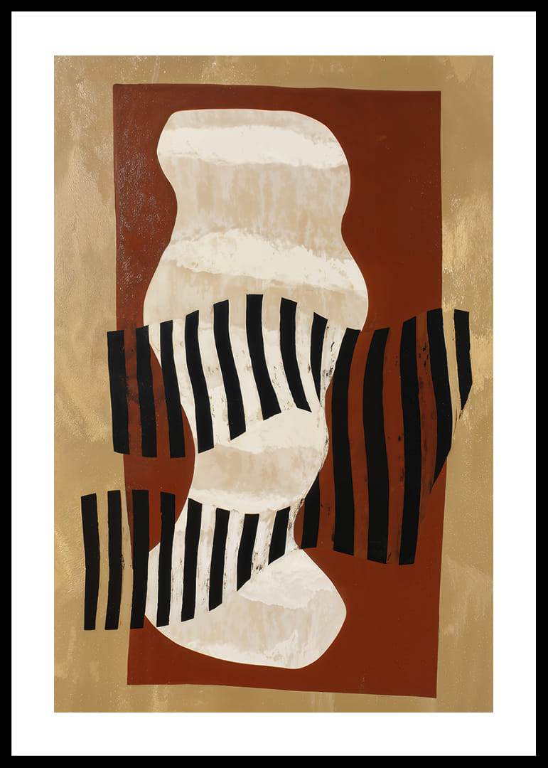 Dynamische Abstraktion mit harmonischen Formen und kühnen Kontrasten.-12