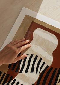 Dynamic abstraction with harmonious shapes and bold contrasts.-5