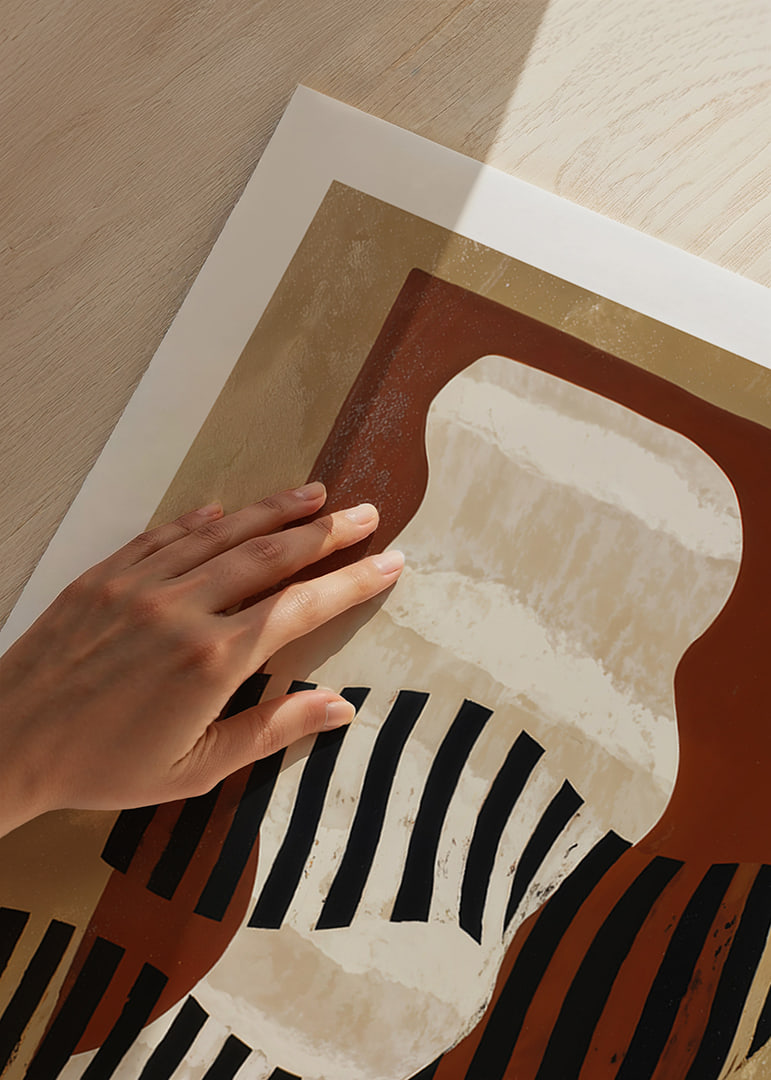 Dynamic abstraction with harmonious shapes and bold contrasts.-12