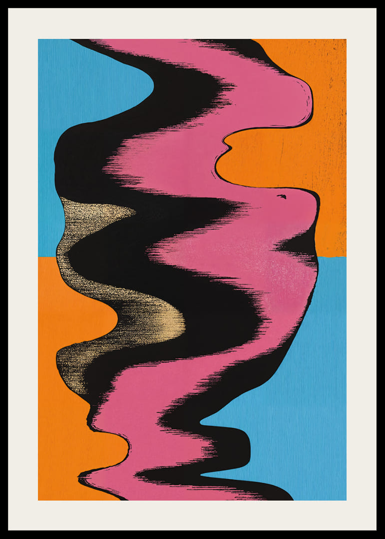 Élénk absztrakció intenzív színekkel és elegáns mozgással.-12