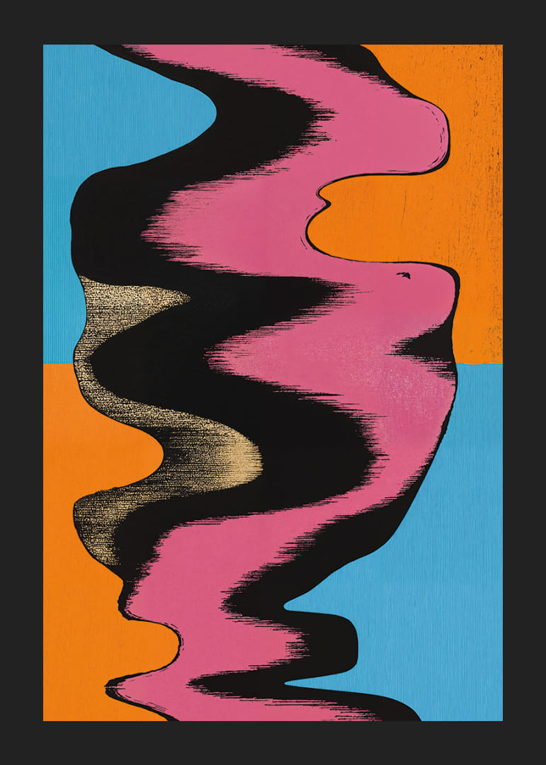 Élénk absztrakció intenzív színekkel és elegáns mozgással.-12