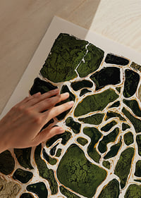 Green mosaic combines nature and elegance in a beautiful pattern.-3