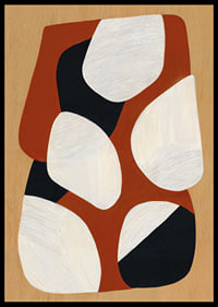 Dynamic shapes in earthy colors create harmony.-2