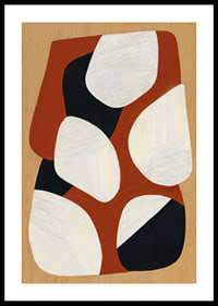Dynamic shapes in earthy colors create harmony.-0