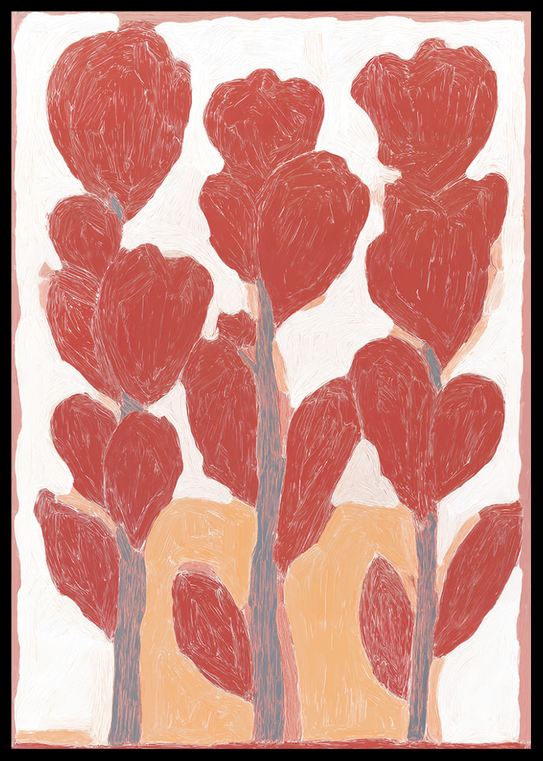 Vibrant tulips in red tones create a dreamlike atmosphere.-12