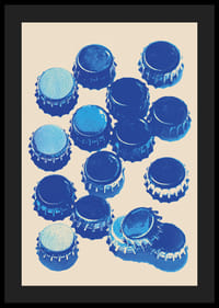 Las gorras azules en un llamativo estilo pop art crean un elemento llamativo y único.-4