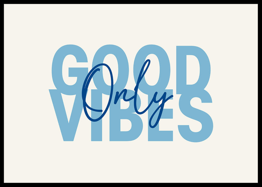 Blauer Text auf hellem Hintergrund verbreitet positive Stimmung.-12