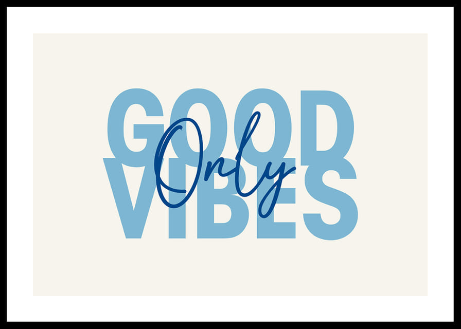 Blauer Text auf hellem Hintergrund verbreitet positive Stimmung.-12