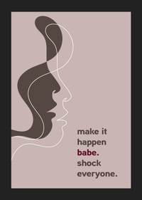 En elegant plakat med rene linjer og et stærkt budskab.-5