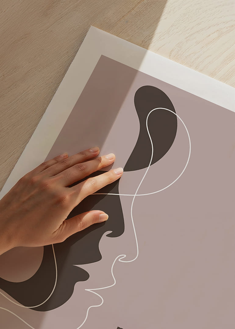 Ein elegantes Poster mit klaren Linien und einer aussagekräftigen Botschaft.-12