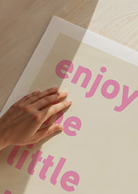 Soft pink text on a beige background provides warm inspiration.-9