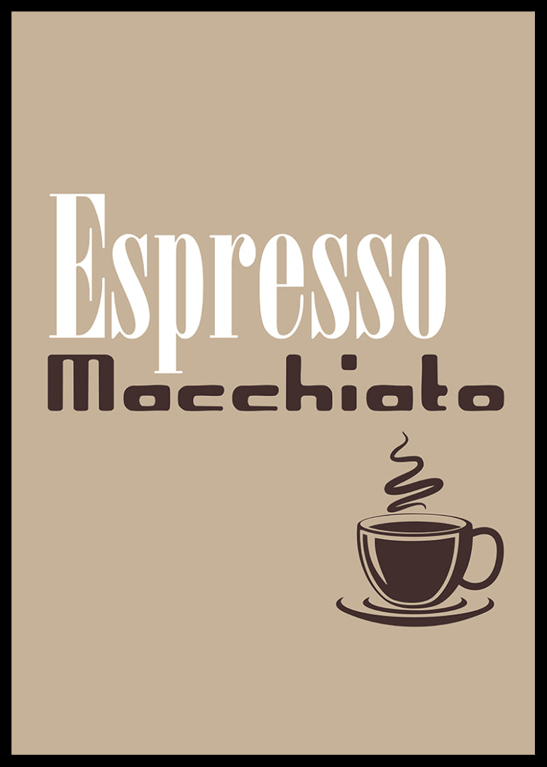 Espresso-poster med elegant design som fångar kaffekärlek.-12