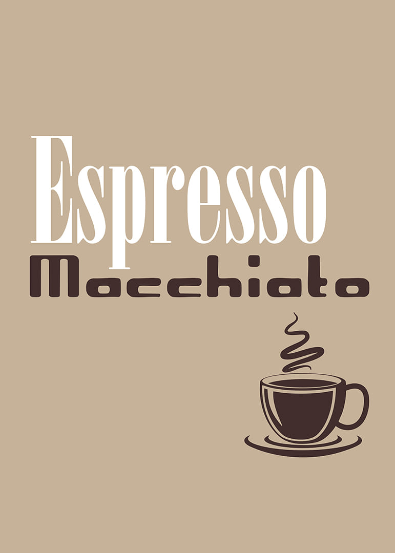 Espresso-poster med elegant design som fångar kaffekärlek.-12