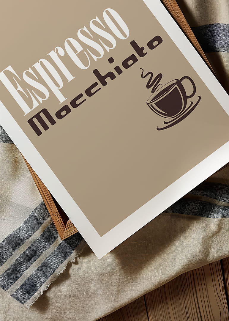 Espresso-poster med elegant design som fångar kaffekärlek.-12
