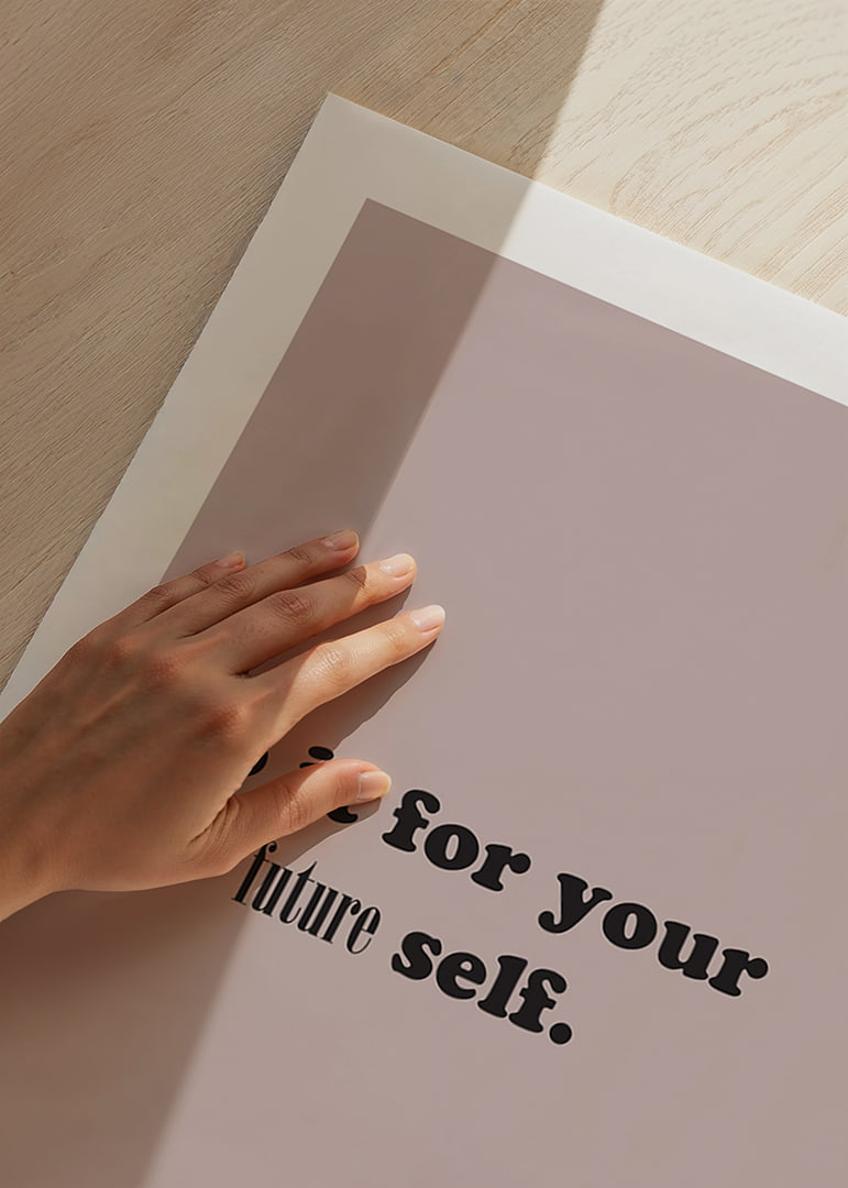 Inspirational text on pink background for future motivation.-12