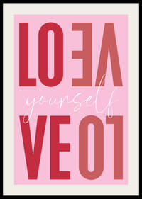 Liefdevolle boodschap in roze die inspireert tot zelfliefde.-2