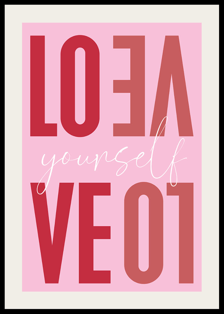 Liefdevolle boodschap in roze die inspireert tot zelfliefde.-12