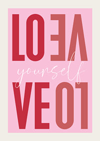 Loving message in pink that inspires self-love.-3