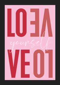 Liefdevolle boodschap in roze die inspireert tot zelfliefde.-5