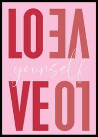 Uma mensagem carinhosa em cor-de-rosa que inspira amor próprio.-2