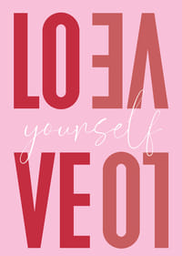 Uma mensagem carinhosa em cor-de-rosa que inspira amor próprio.-3