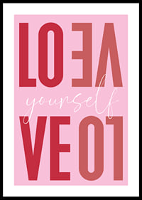 Loving message in pink that inspires self-love.-0